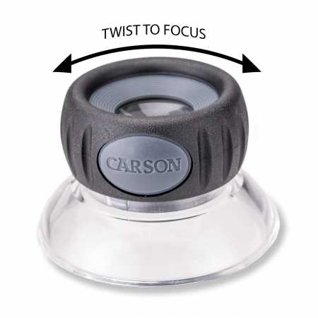 Zvětšovací sklo Carson LumiLoupe™ Plus 17.5x Power 0.75” Focusable Stand Loupe Magnifier