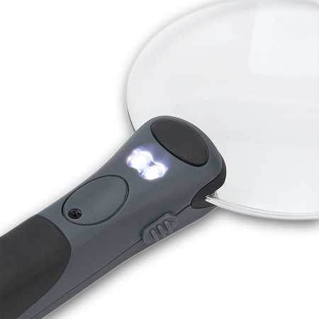 Zvětšovací sklo Carson LED Lighted RimFree™ 2x Power Rimless Acrylic Round Magnifier
