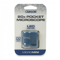 Kapesní mikroskop Carson MicroMini™ 20x LED+UV Modrý