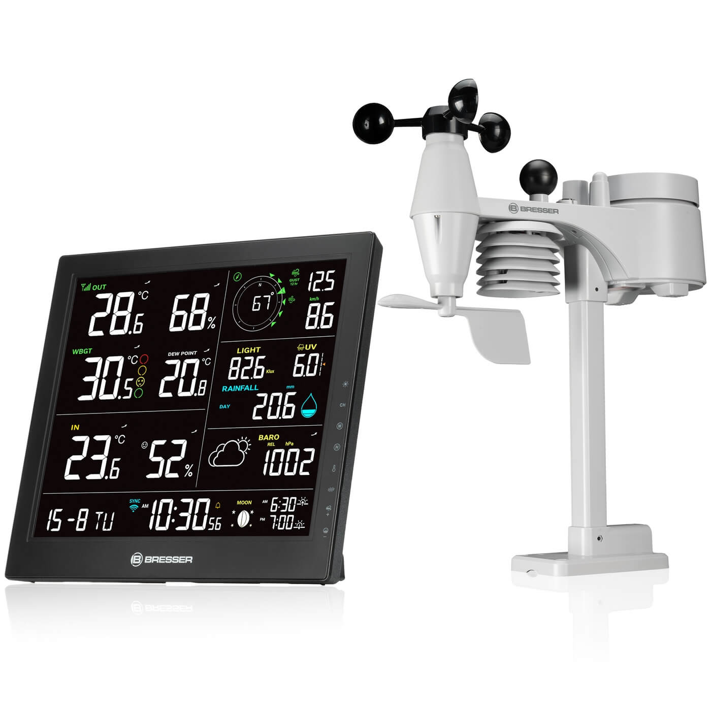 Meteostanice Bresser MeteoTemp JW WiFi s čidlem 8-v-1